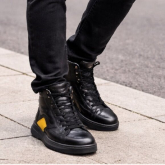 Prada Other - Prada Sport High Top Black Leather Sneakers